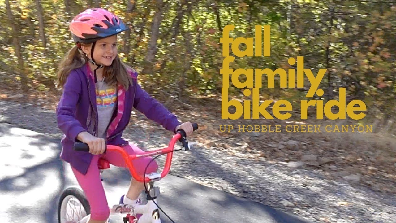 Family Bike Ride Up the Canyon to See the Fall Colors
