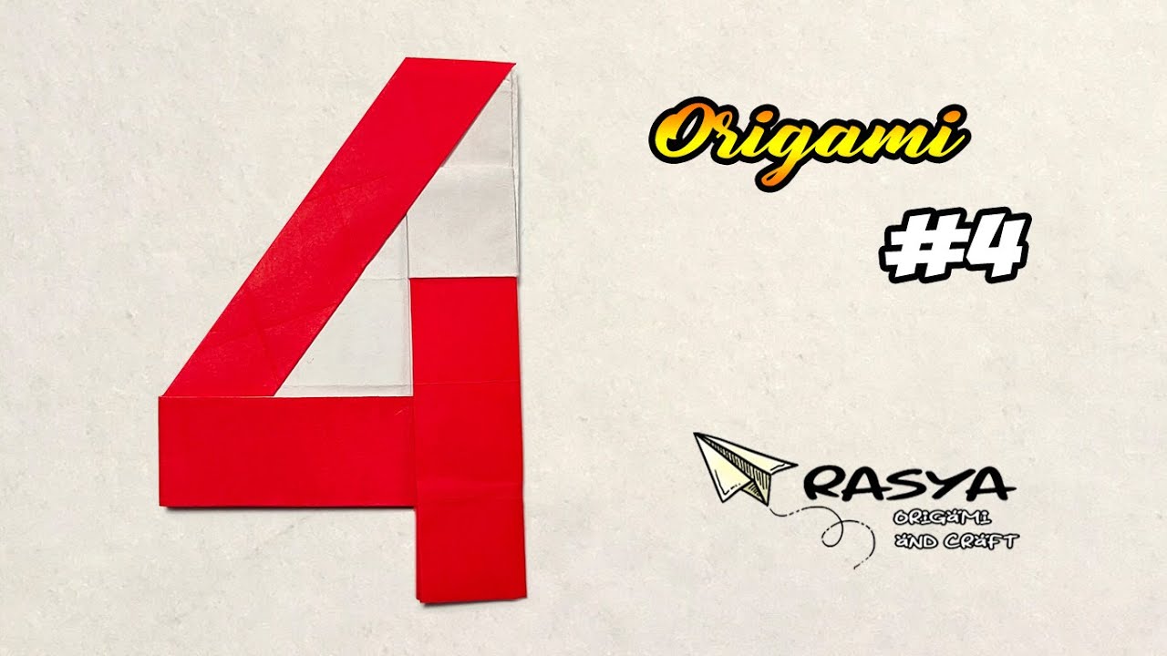 How to make Origami Number 4