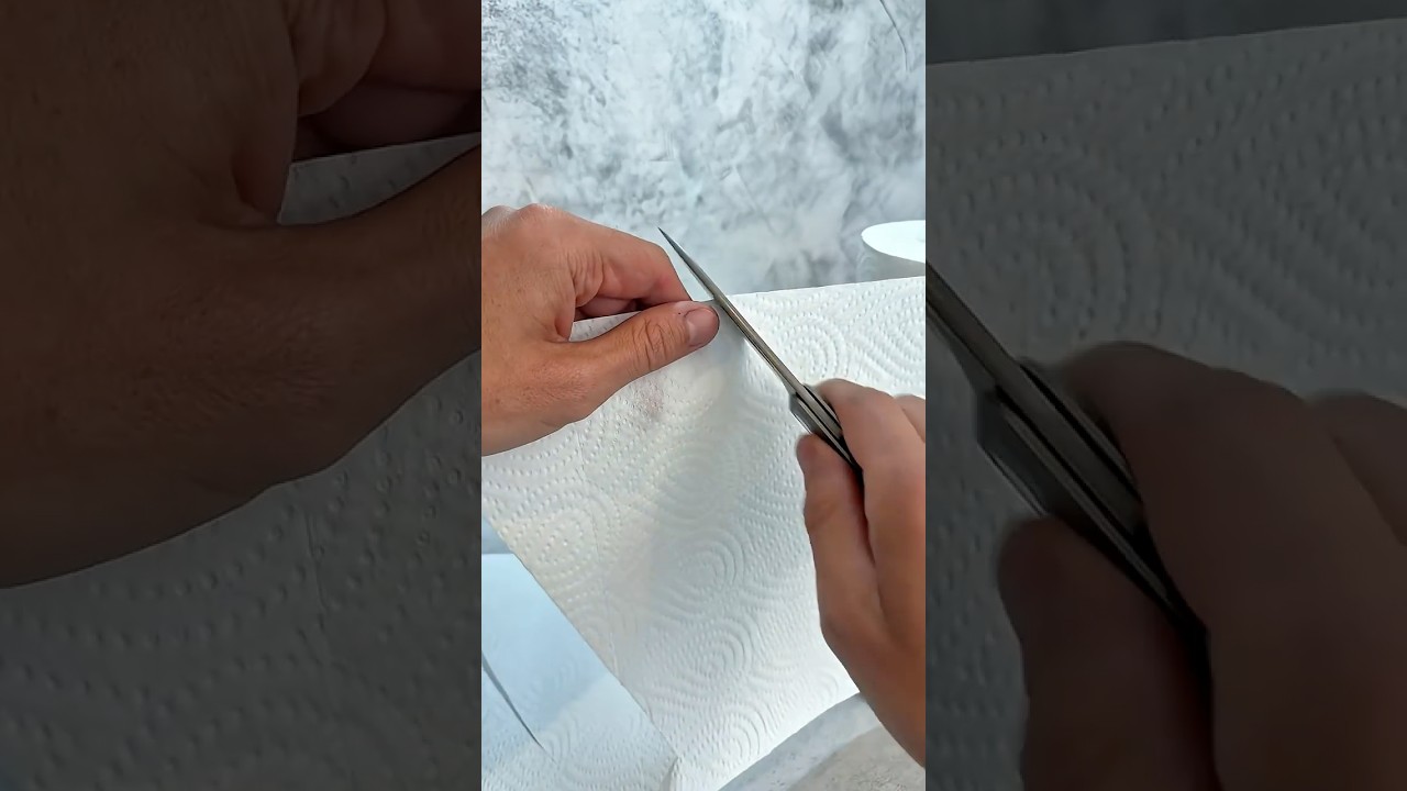 S90V Shouldn&rsquo;t Be This Sharp! 🔥 Knife Test You Won&rsquo;t Believe! #knifesharpening #tsprof #shorts