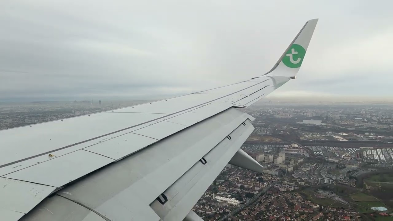 Transavia France B737-800WL Landing at Paris Orly Airport