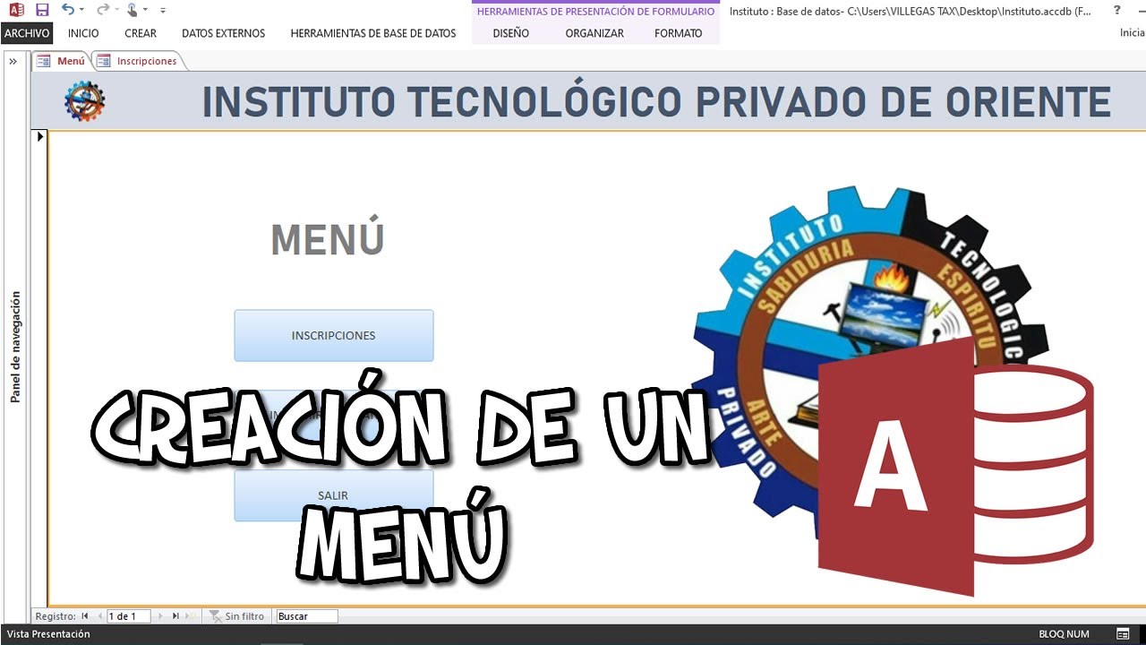 Creación de un Menú en Microsoft Access
