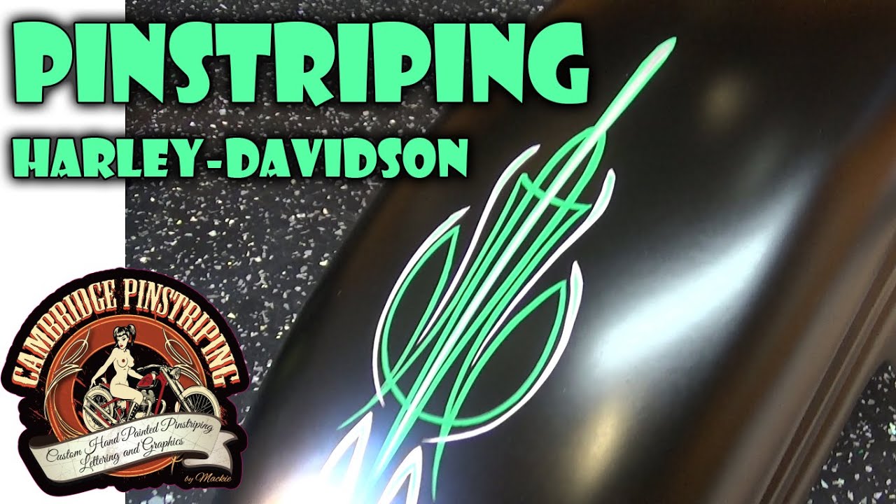 Pinstriping a Harley Davidson