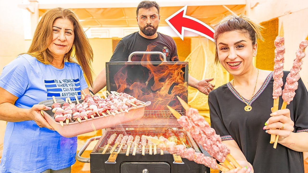 أول حفلة شواء مع أهلي في بيتنا😍 مقلبنا ريتشو أنا وأمي!😅 | ريتشو و ننوش