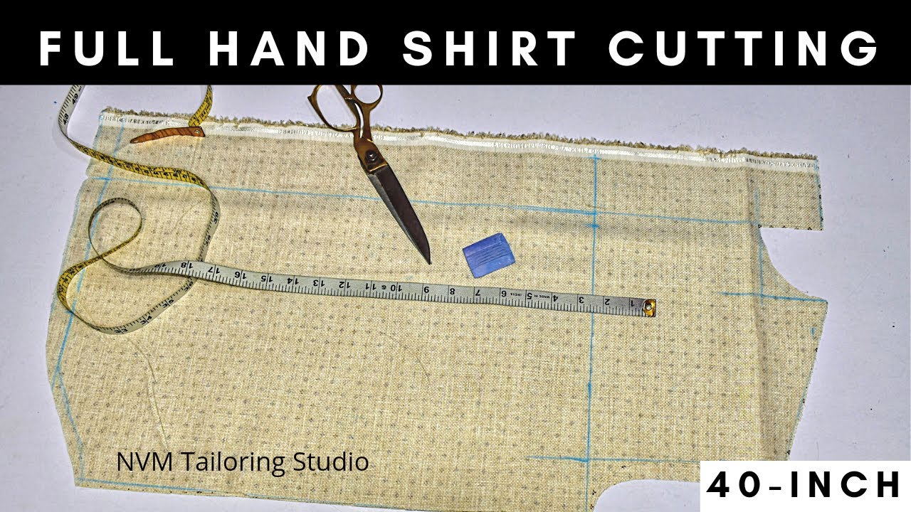 40inch-Full Hand Shirt Cutting💯 EASY METHOD🔰ʙᴇɢɪɴɴᴇʀs