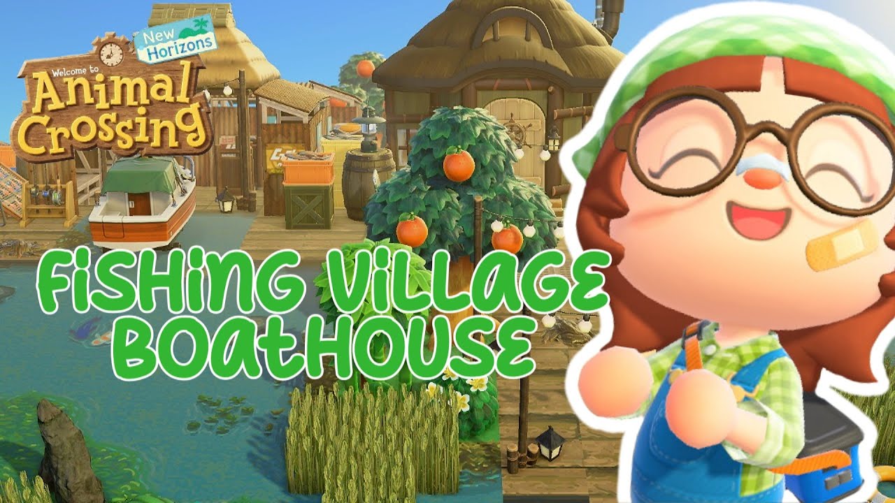 FROG FISHING ISLAND RESIDENT REP'S BOATHOUSE | Speed Build | ACNH