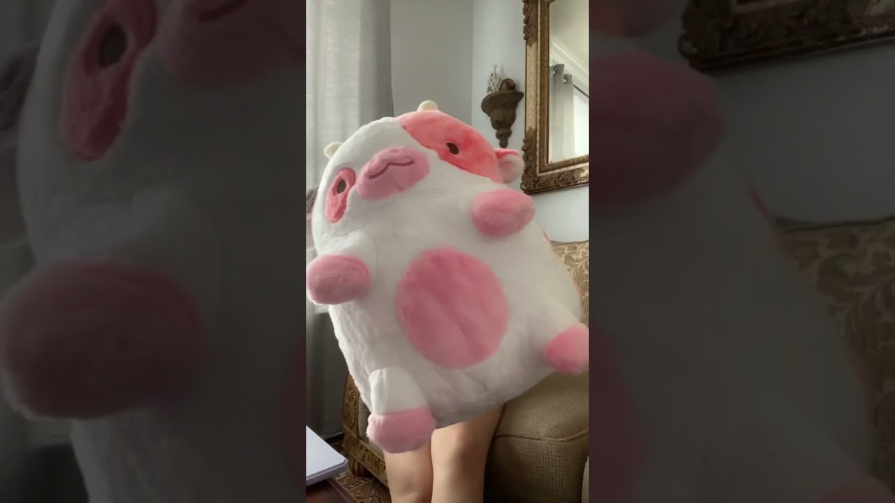 Hugging Shopzoki Strawberry Cow Plush