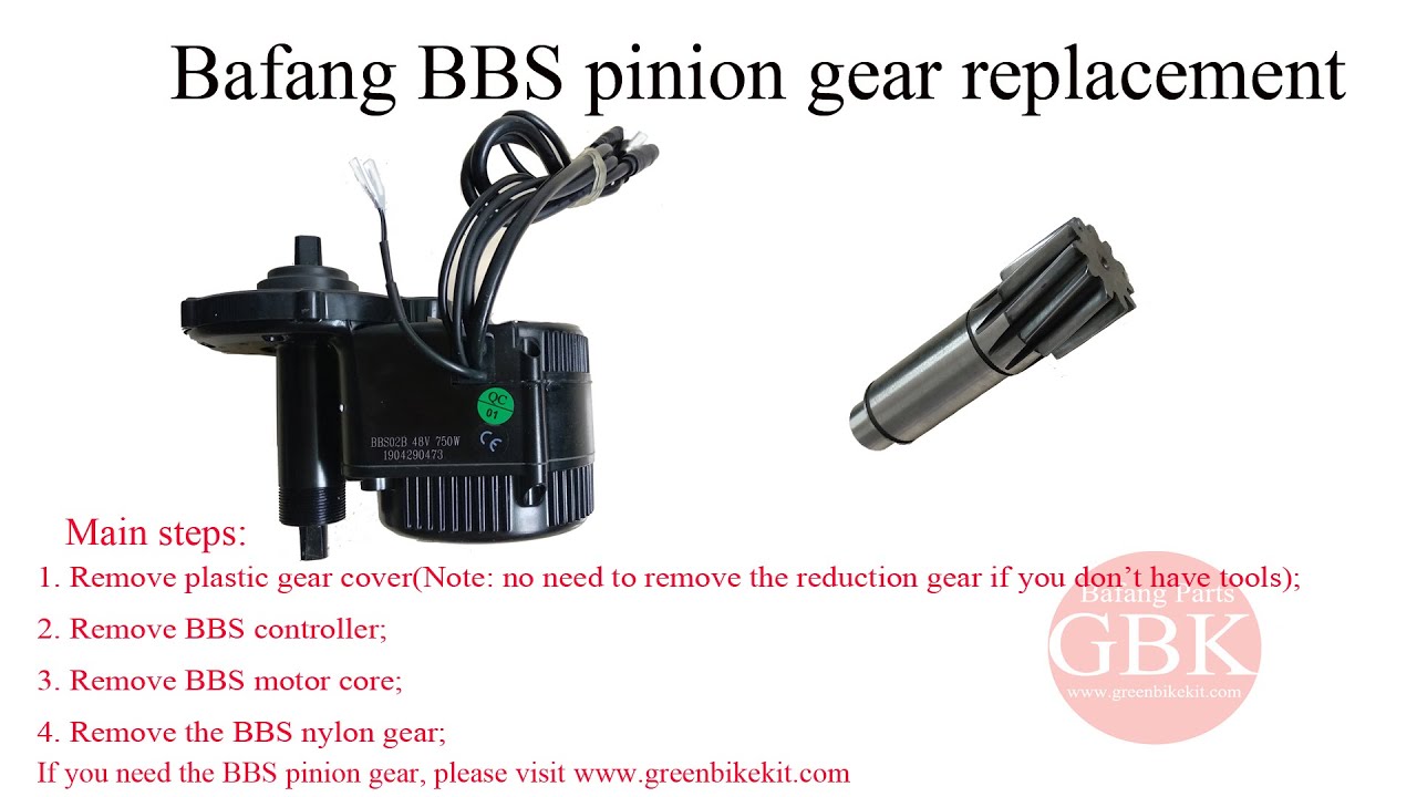 Bafang BBS pinion steel gear replacement