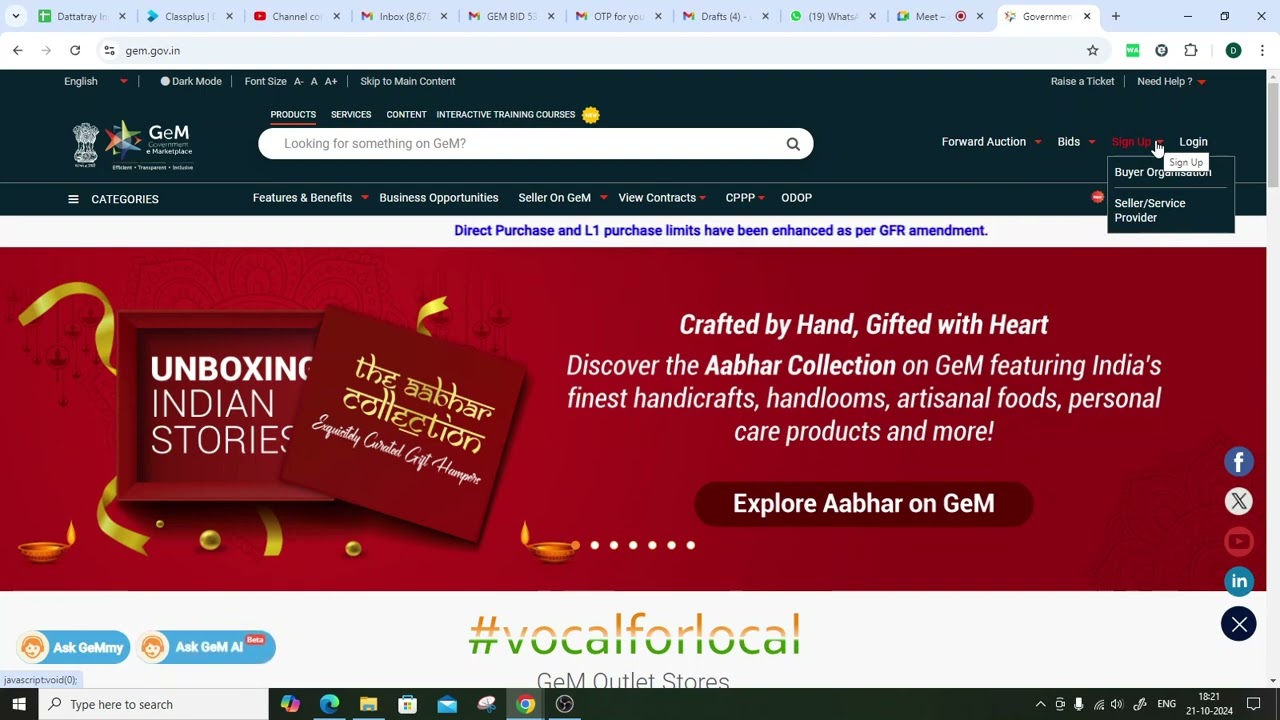 GeM Portal Live Training l Seller Registration Full Video l How to Complete GeM Profile