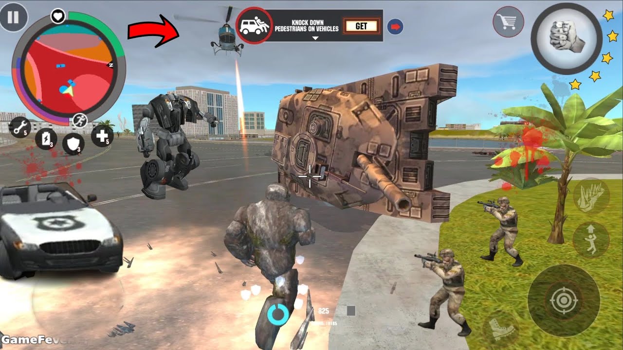 Stone Giant (Iron Military Tank Jumped on Crossroad) Crazy Tank Military - Android Gameplay HD