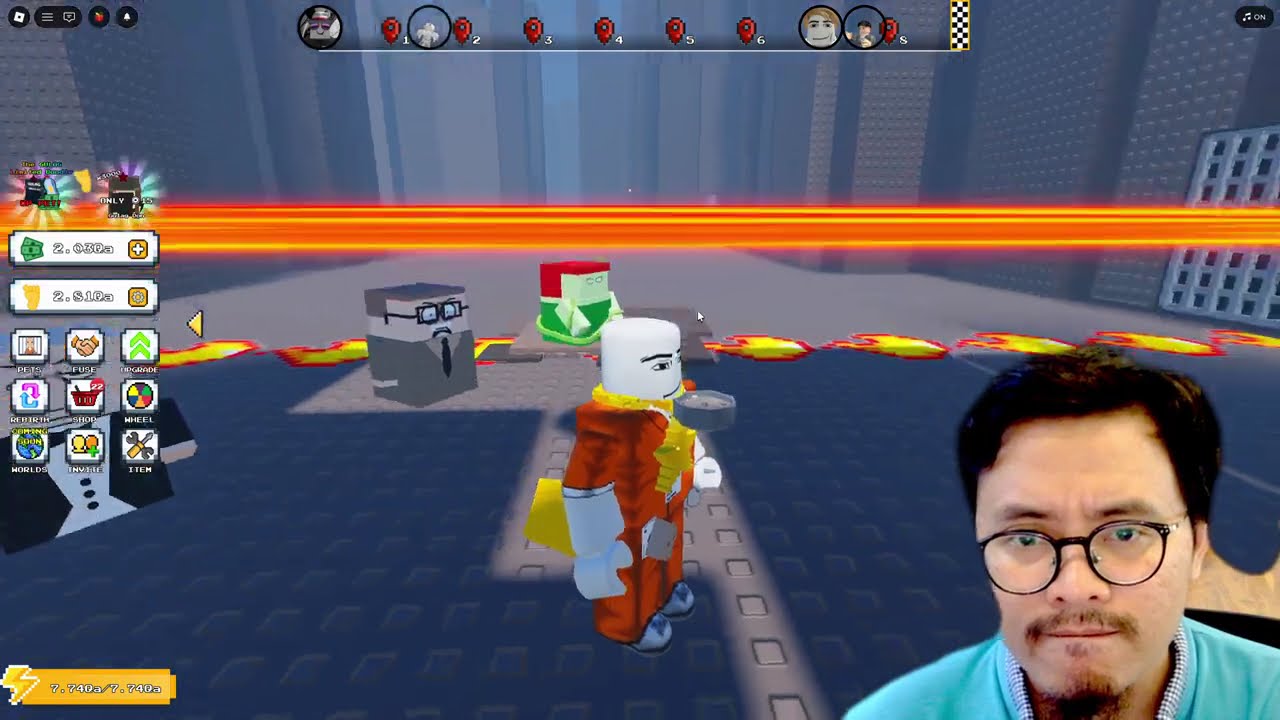 bored guy plays boring roblox games