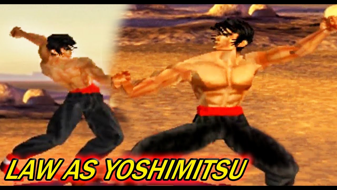 [TAS] Law With Yoshimitsu's Moves Gameplay - Tekken 2 (Arcade Version) (Requested)
