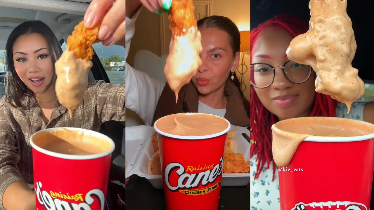 TIKTOK Raising Cane's Mukbang Compilation!