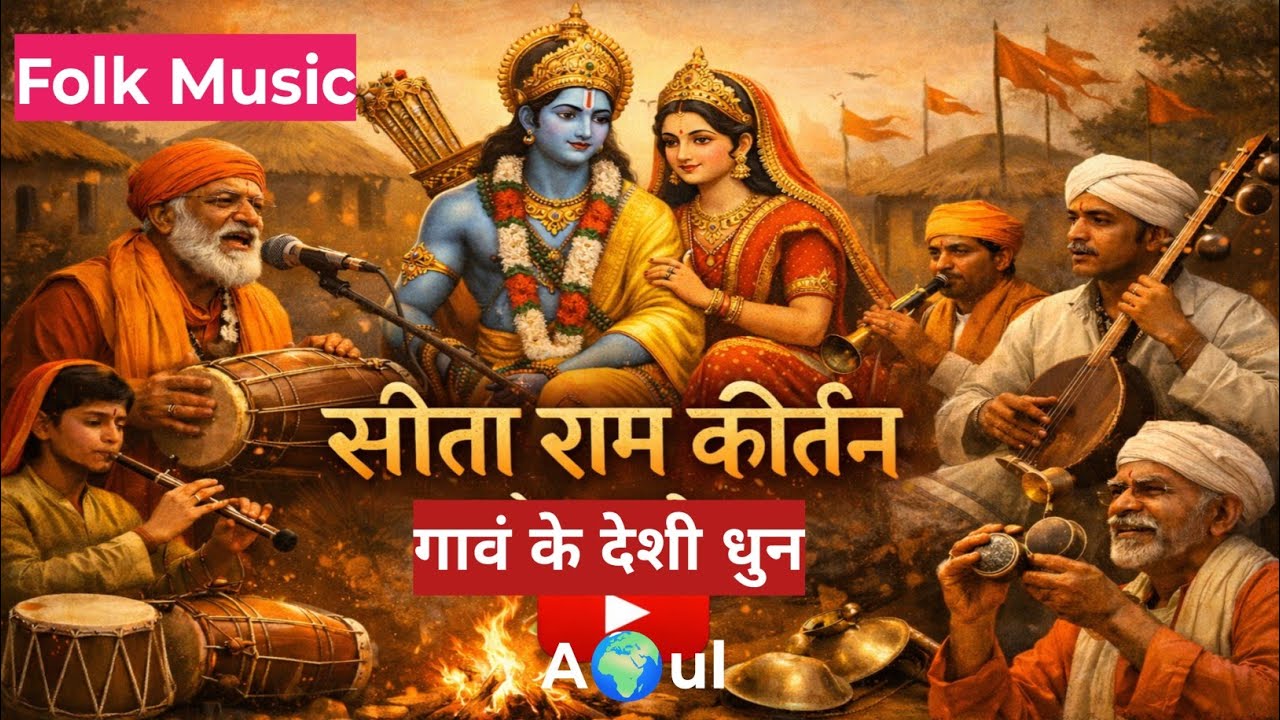देसी Folk Music में गूंजा सीता  राम नाम | Sita Ram Sita Ram 🙏 | Desi Kirtan Goes Viral| ramam A🌍ul