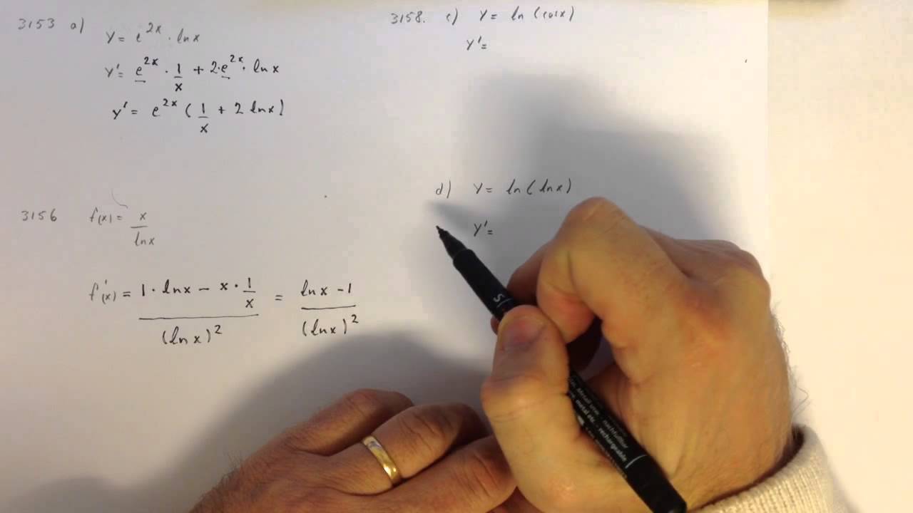 Derivatan av exponential- och logaritmer