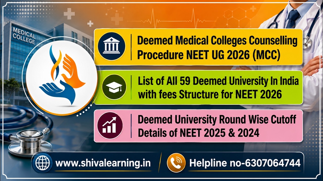 Top Deemed Medical Colleges in India | Fees, Cutoff Marks & NEET UG Counselling Procedure 2026