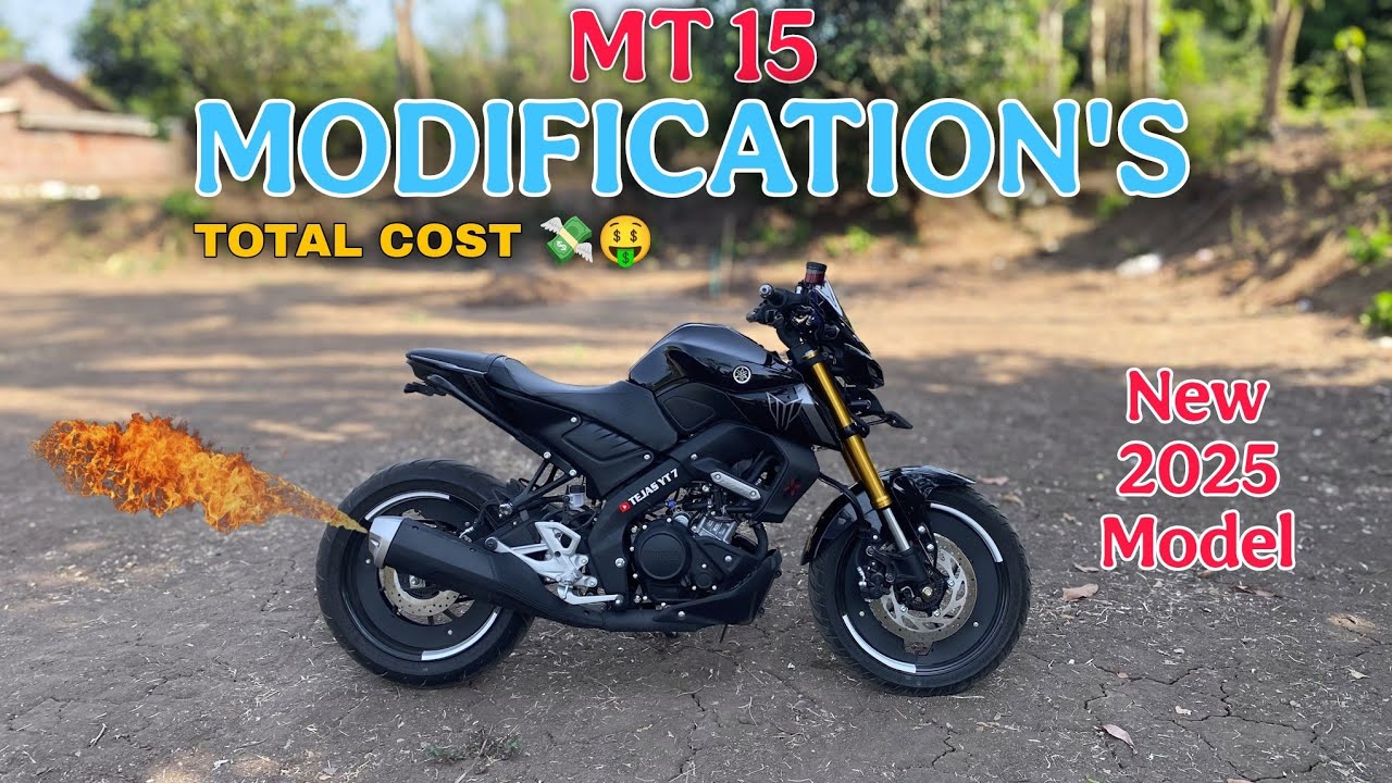 Modified MT 15 Total Cost ₹ 🤑💰 Version 2 and 2025 Model ❤️ #mt15 #modified #modification #yamaha