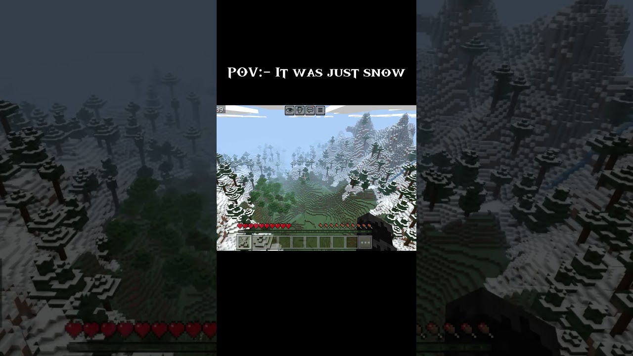It was just snow ❄️#minecraft #memes #viral #trending