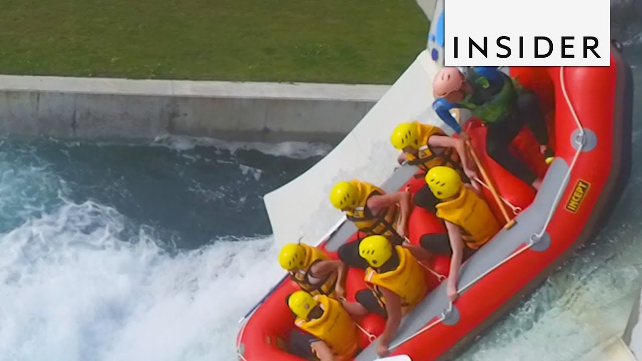 Plunge Down Man-Made Whitewater Rapids