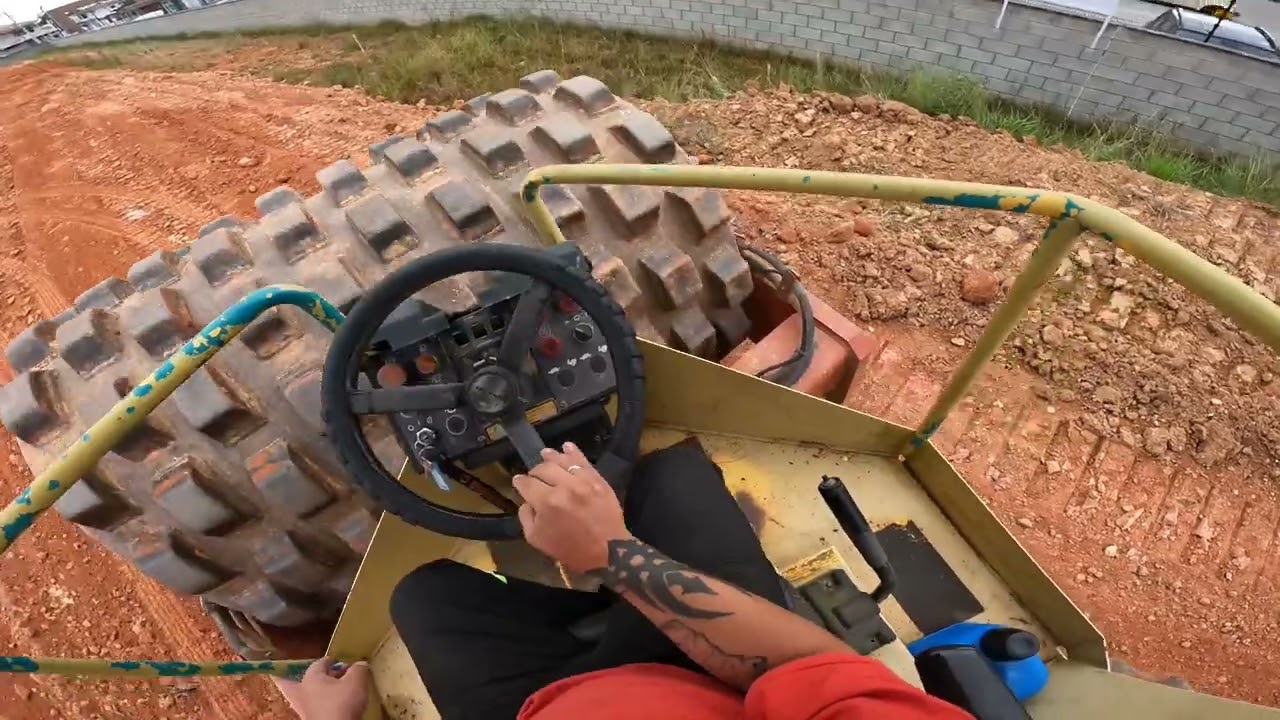 Rolo Compactador Dynapac Compactação de Aterro!