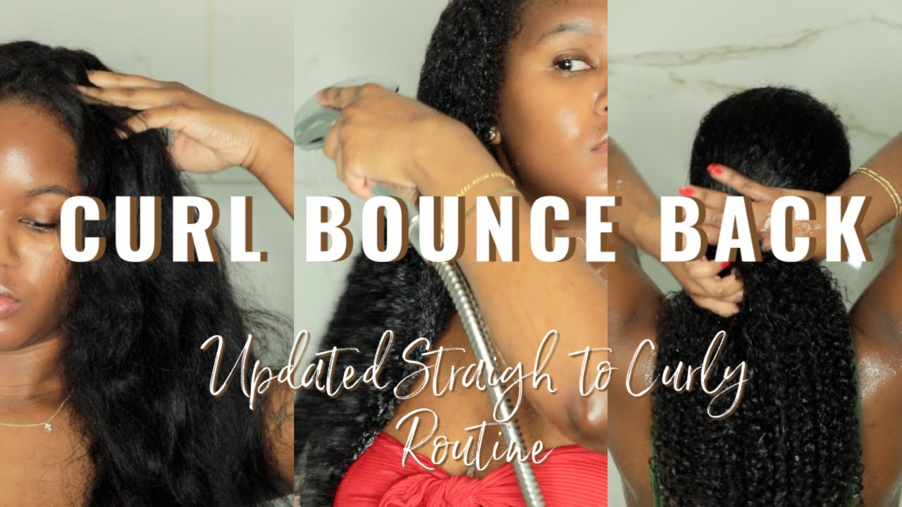 CURL BOUNCE BACK! | Updated Straight to Curly Routine