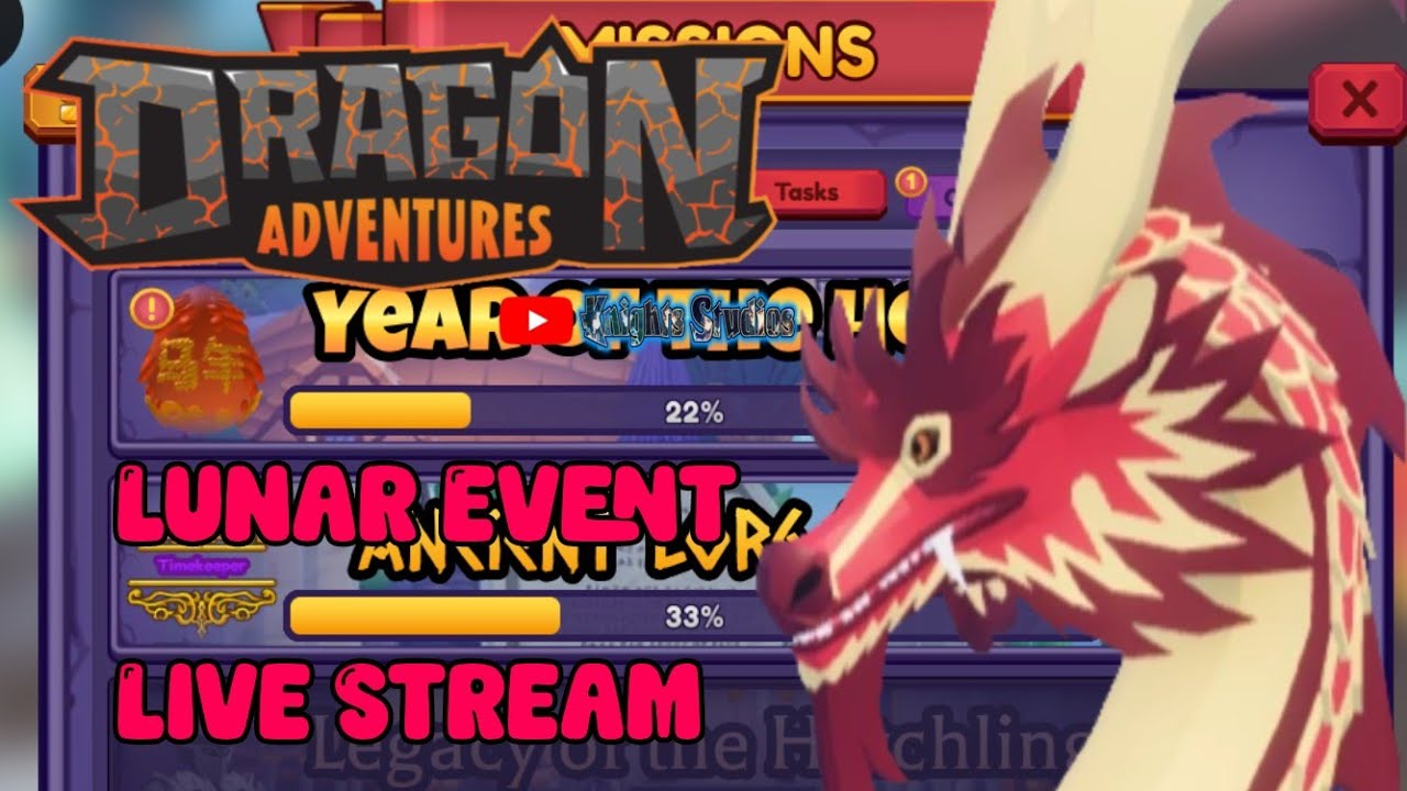 Roblox Dragon Adventures: Lunar Events Gameplay Part 2 Live stream 2026