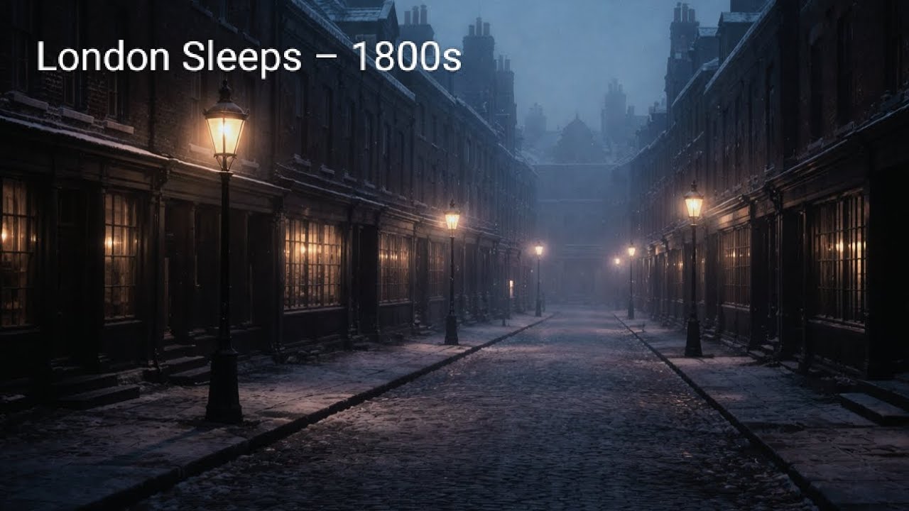 A Quiet Winter Night in 1800s London ❄️2.50 Hours of Calm Victorian City Sounds for Deep Sleep