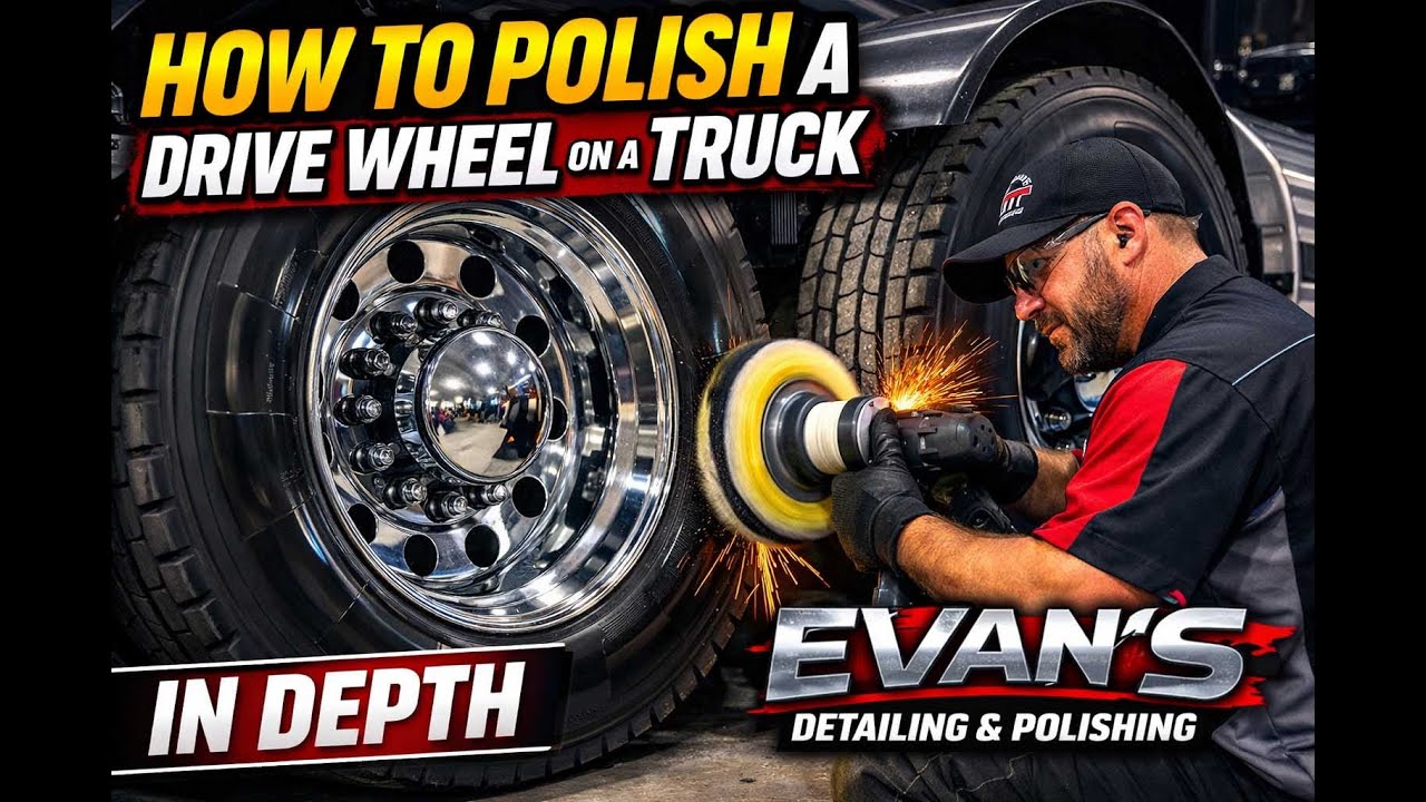 How to polish a drive wheel mounted on a truck - In Depth Evan's Detailing and Polishing