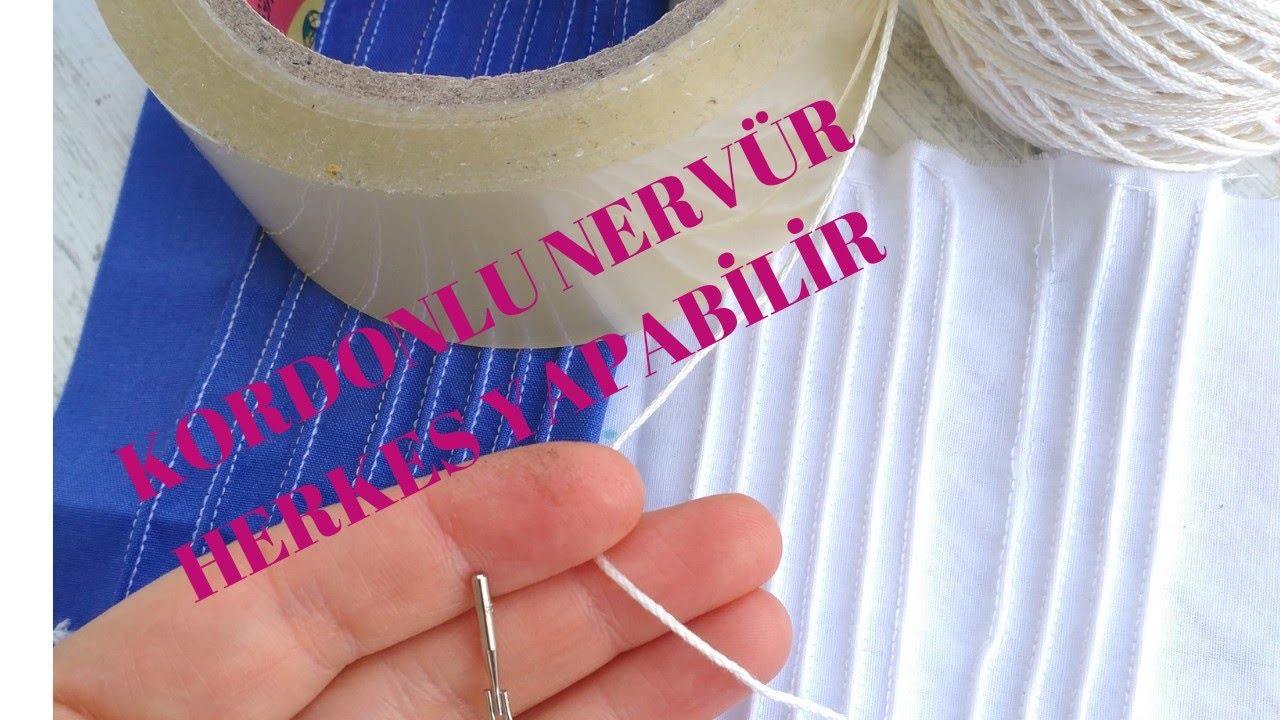 KORDONLU NERVÜR HERKES YAPABİLİR 💯#dikisteknikleri #sewing #diy