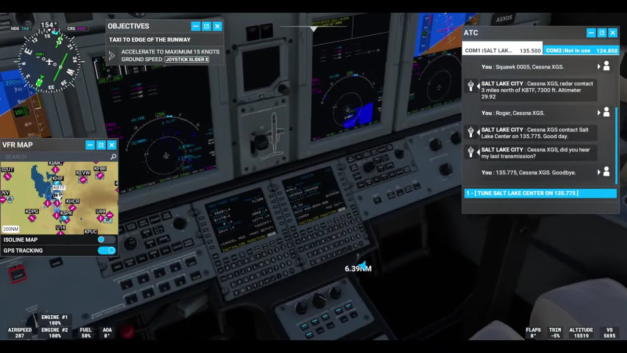 Microsoft Flight Simulator| Flying the Cessna Citation CJ4 from KBTF to KCDC