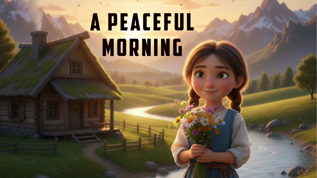 @sobiakarim  A Morning in the Quiet Village | Peaceful Animated Story Narrated by a Little Girl