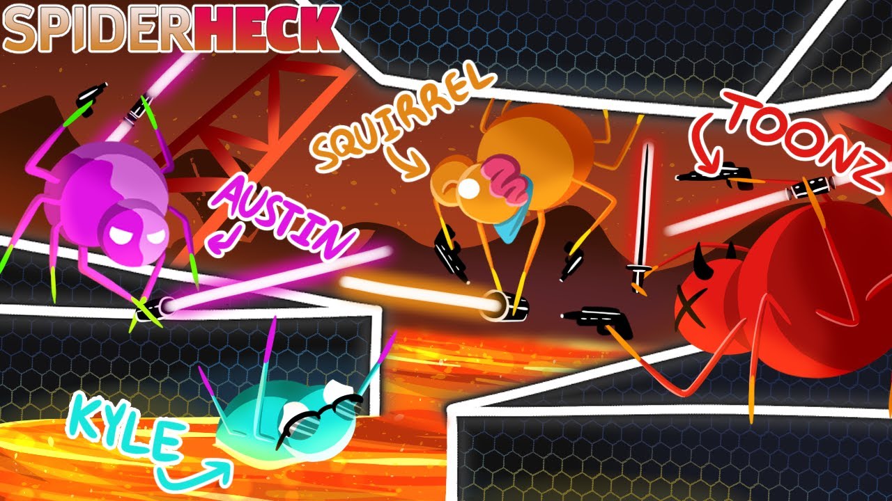 SPIDERS + LIGHTSABERS = ??? | SpiderHeck (ft. Cartoonz, Squirrel, & Kyle)