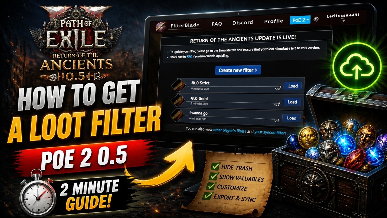 How To Get A Loot Filter - POE 2 0.5 Return Of The Ancients!