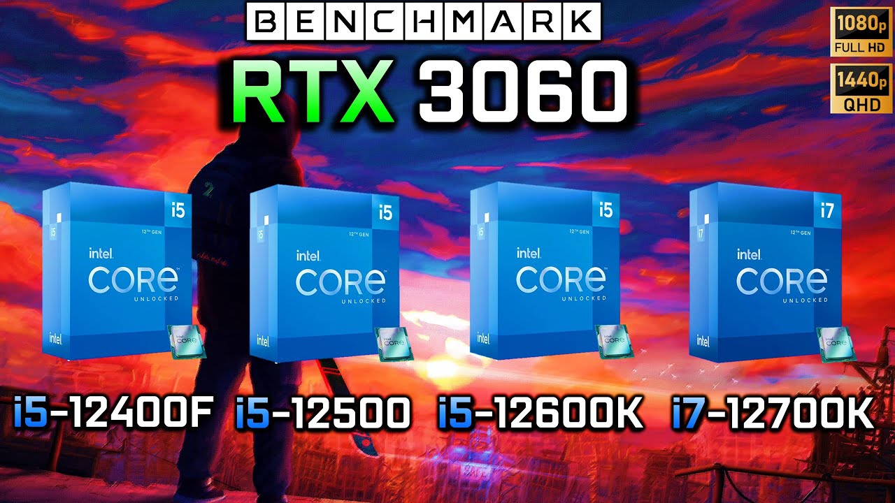 RTX 3060 + i5 12400F vs i5 12500 vs i5 12600k vs i7 12700K // Benchmark // 1080p - 1440p