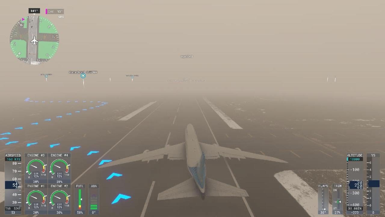 Microsoft Flight Simulator (Live Weather Conditions): 1/25/2026 Kennedy Airport Landing