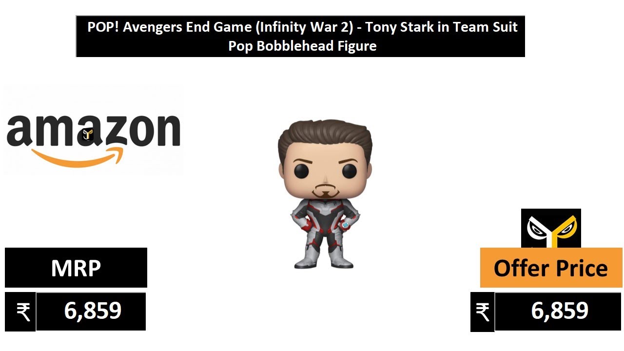 POP! Avengers End Game Infinity War 2   Tony Stark in Team Suit Pop Bobblehead Figure