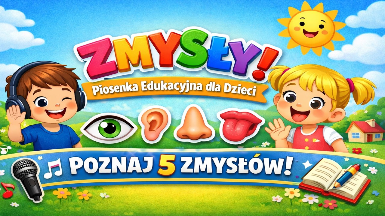 Zmysły – Piosenka Edukacyjna dla Dzieci 👀👂✋ Nauka przez Zabawę | Przedszkole