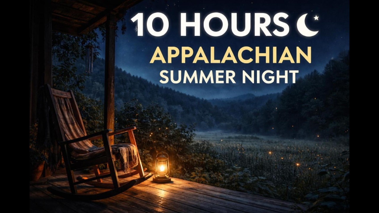 10 Hours of an Appalachian Summer Night 🌙 | Crickets, Night Air & Deep Sleep