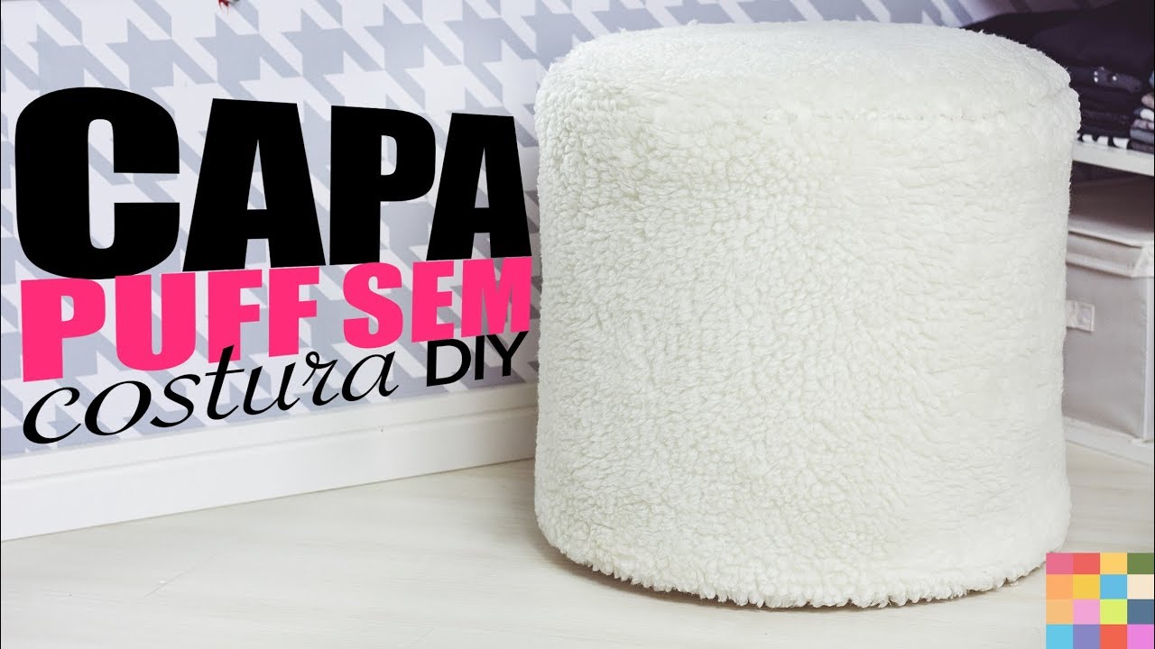 Capa de Puff + Pele sintética na Decoração