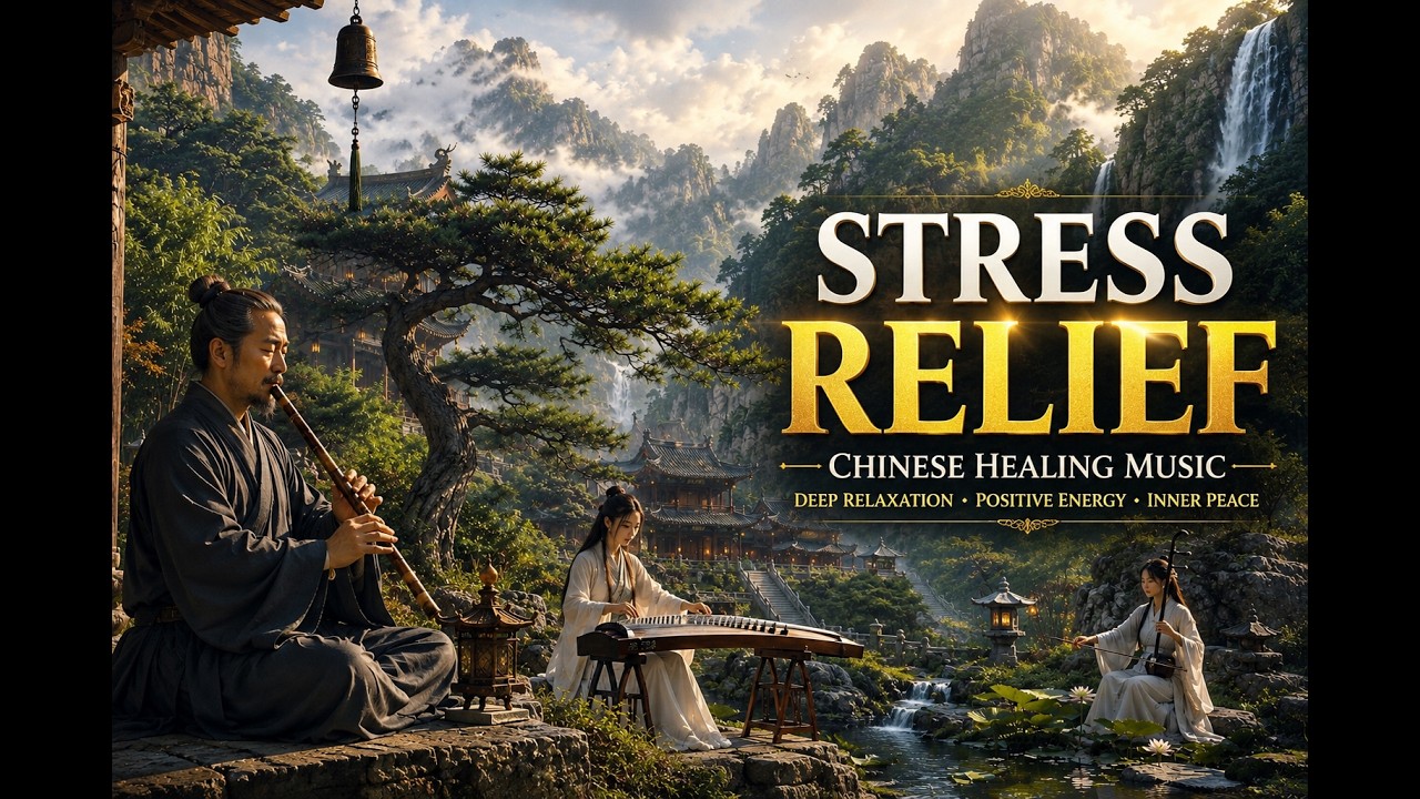 Stress Relief 🌿 Deep Sleep, Positive Energy & Nature Sounds | Chinese Healing Music | 4 Hours