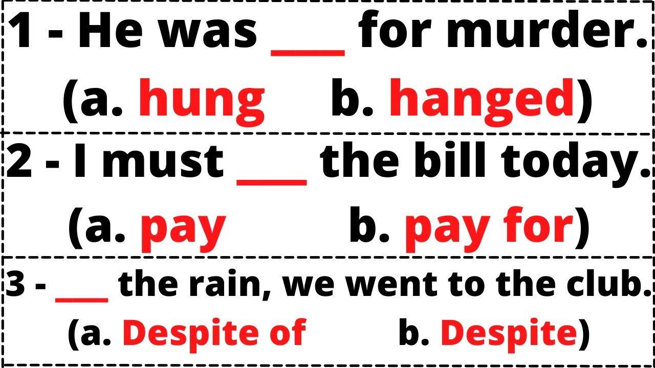 English Grammar Quiz: 30 Questions Level Test- Intermediate |English MasterClass|