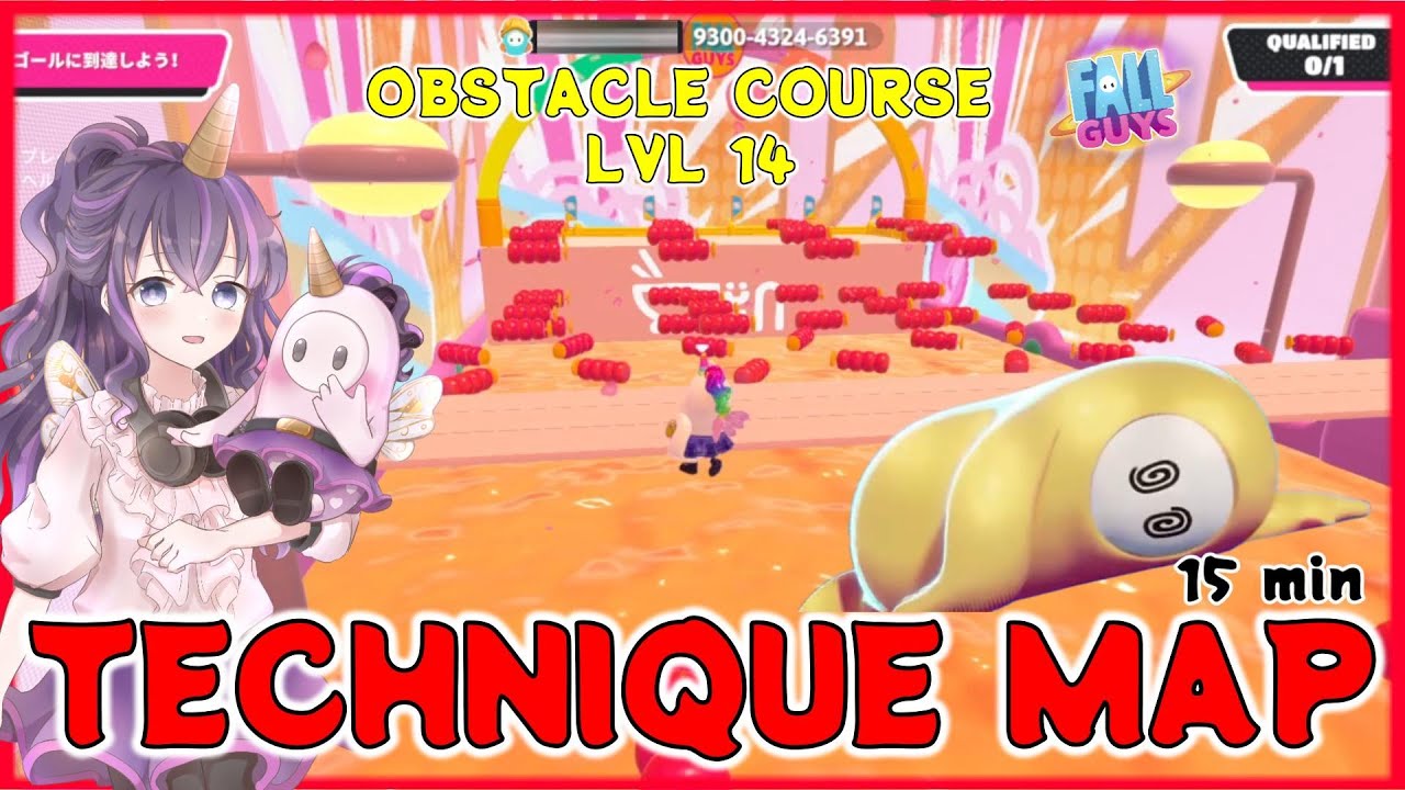 《FALL GUYS》 TECHNIQUE MAP (OBSTACLE COURSE 14 9300-4324-6391) #フォールガイズ #fallguys #fallguyscreative