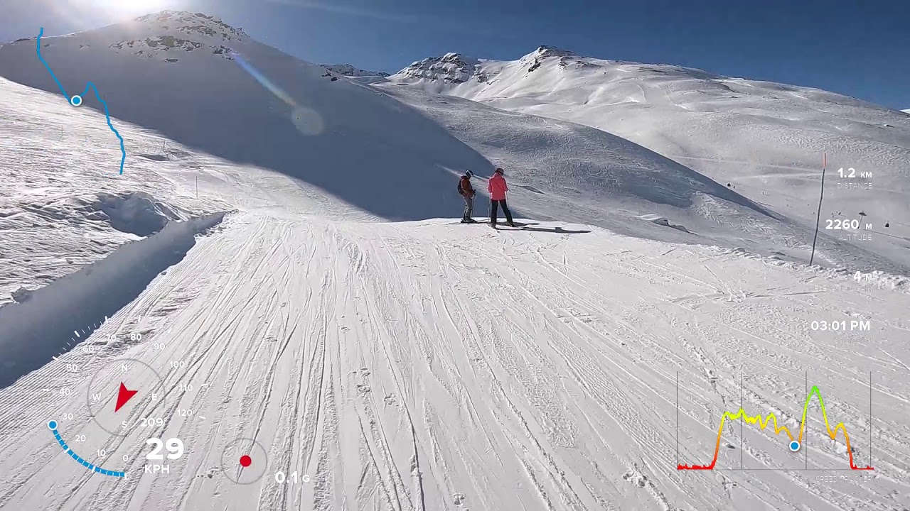 2018.02.09 - Val Thorens - Hermine blue slope - 101 kmh