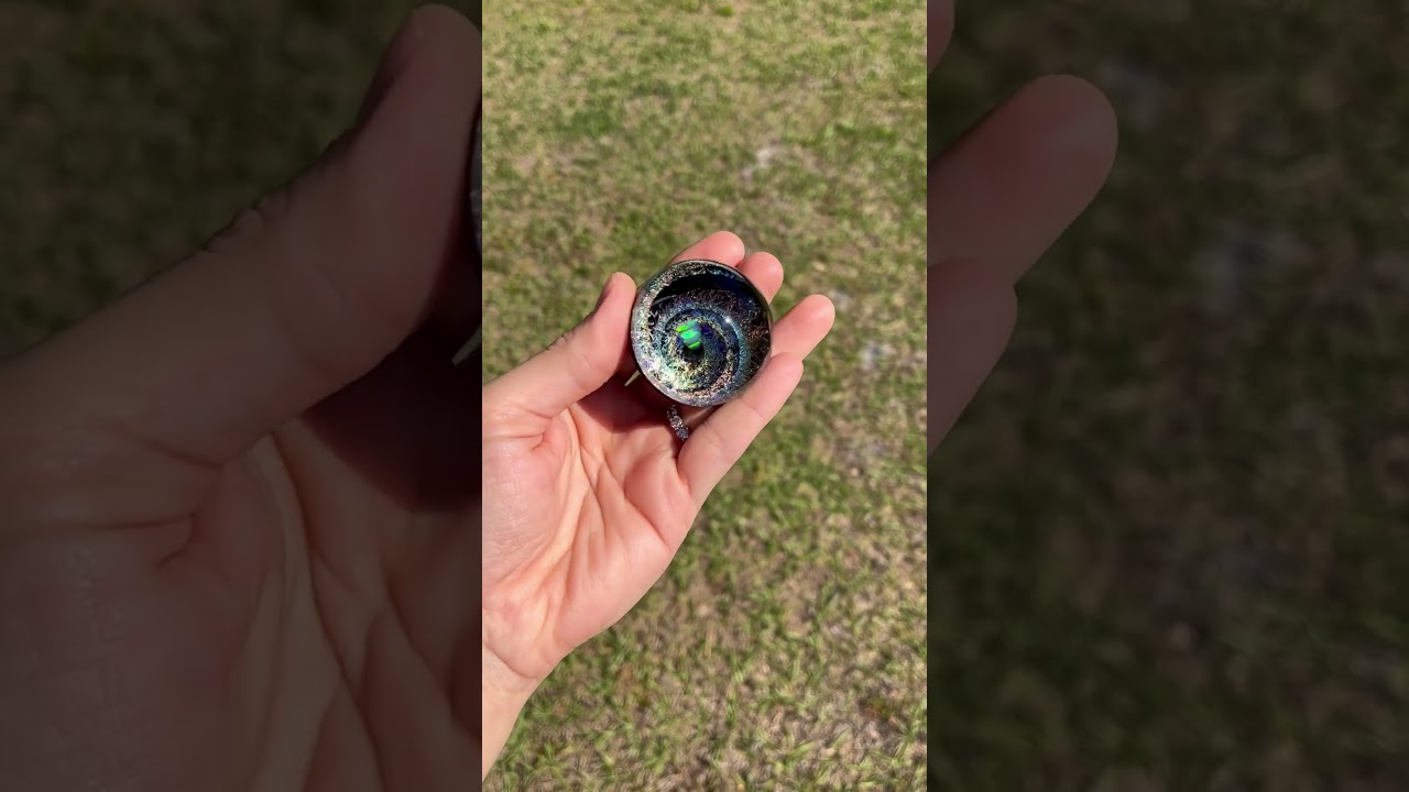 The pop on this Opal is 🔥 #glass #glassart #marble #art #artist #artwork #trance #mesmerizing