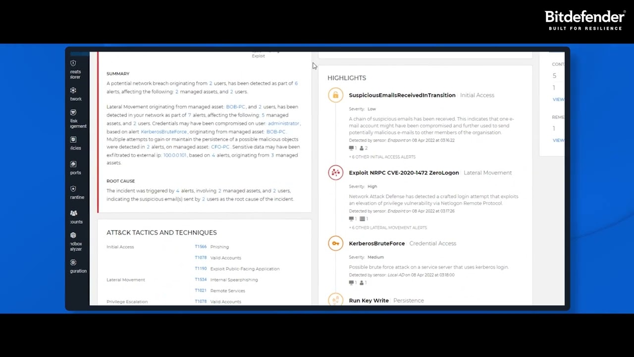 Bitdefender GravityZone XDR - Technical Spotlight