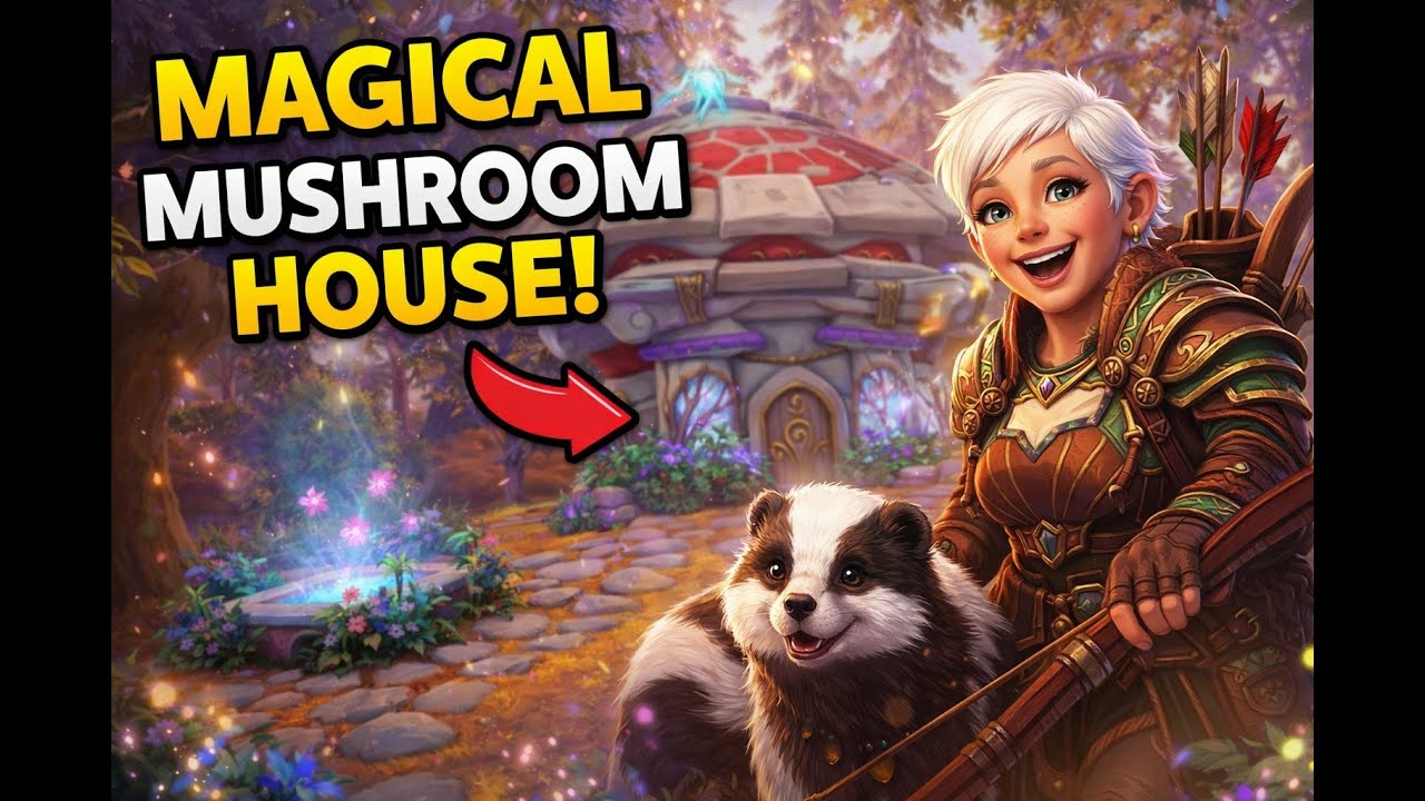 I converted a Blood Elf house into a Magical Mushroom Home.