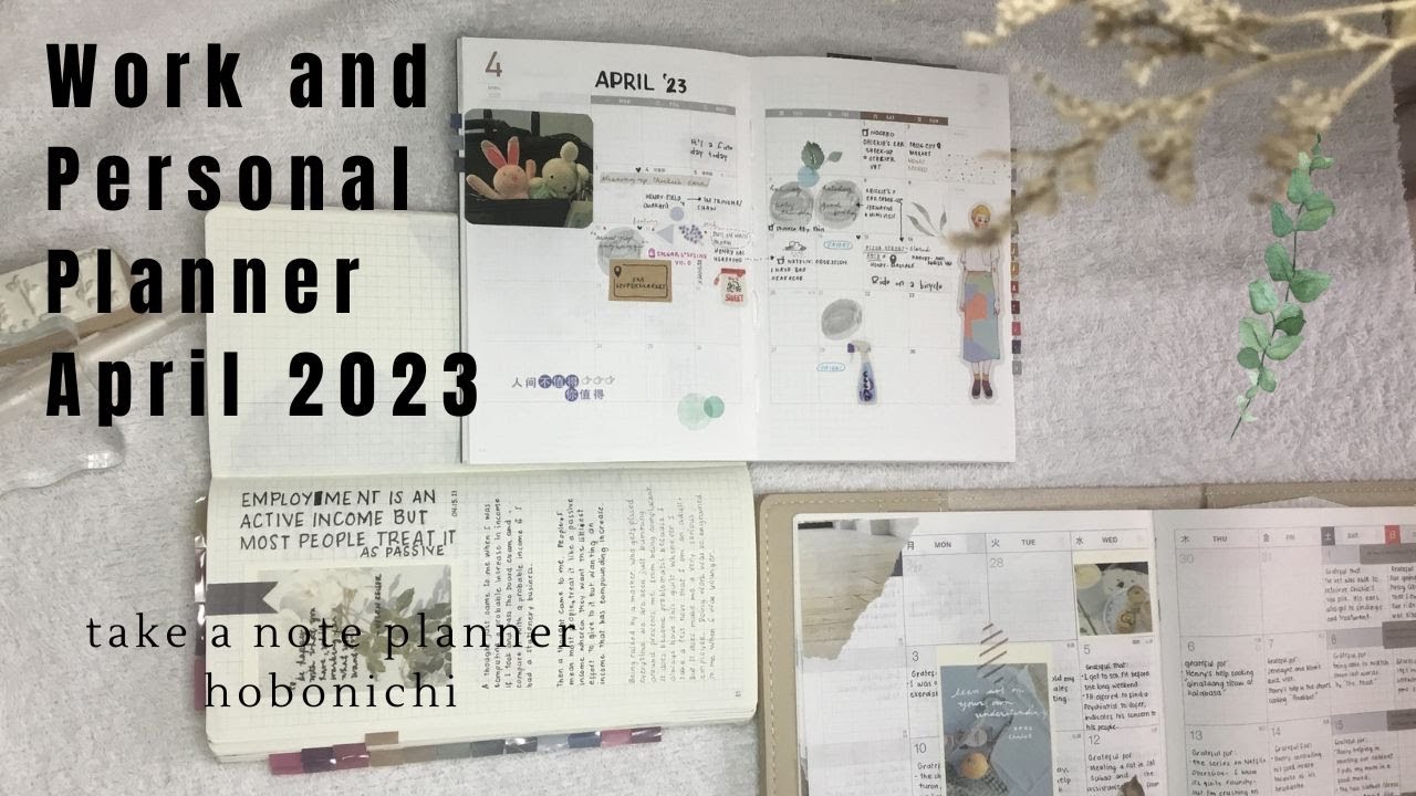Work and Personal Planner April 2023 I Take a Note Planner