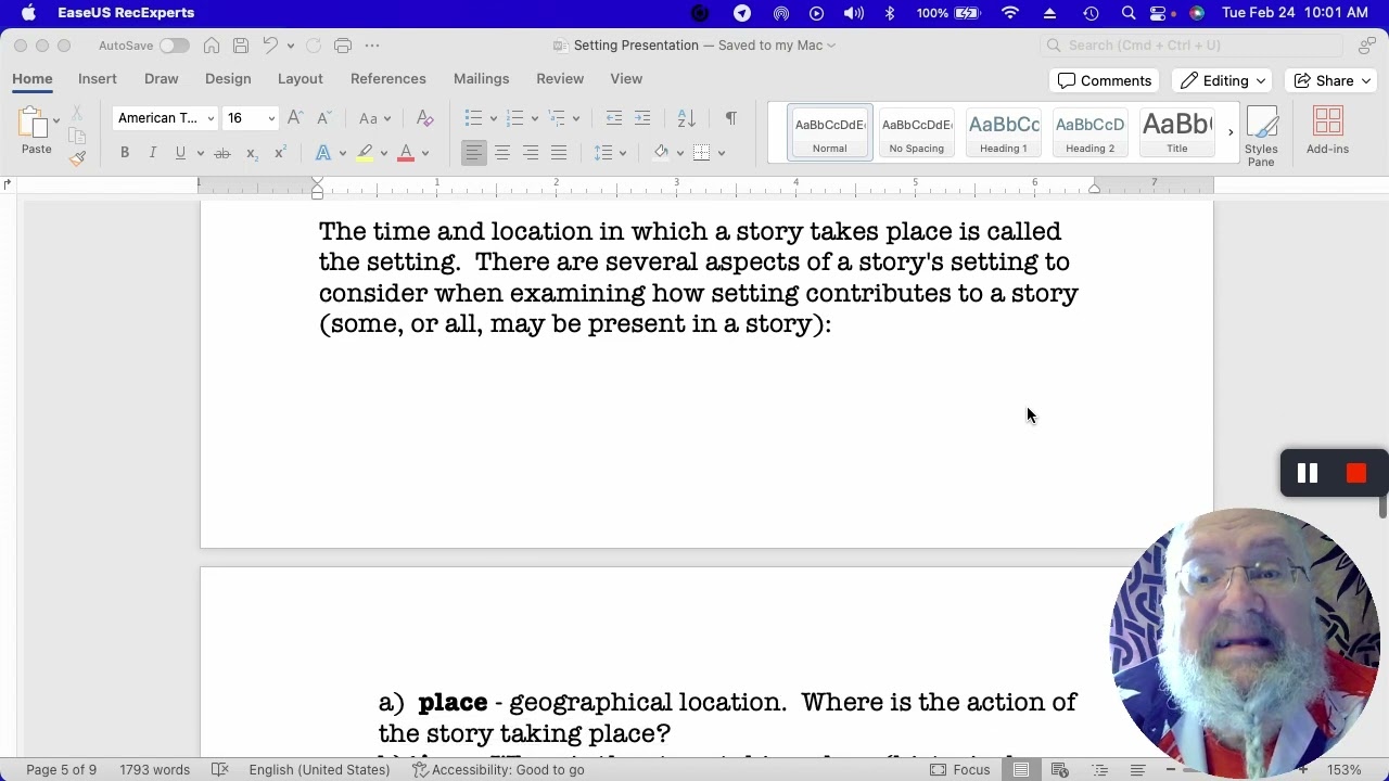 Setting Analysis