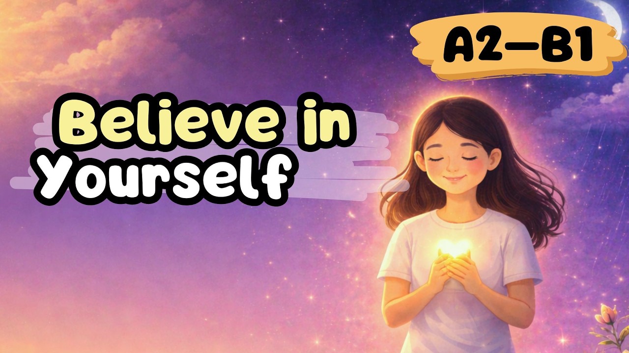 Believe In Yourself | Simple English with Glow & Grow (A2–B1 Listening Practice)