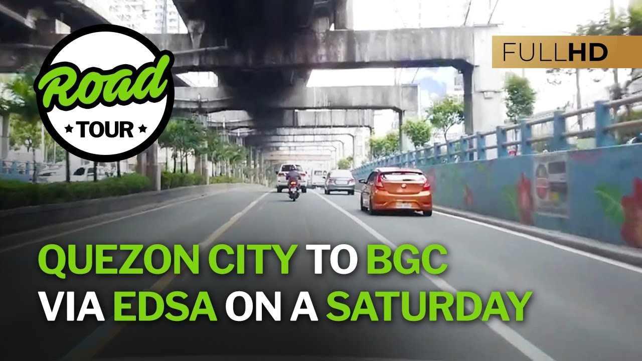 EDSA Southbound going to BGC on a Saturday Afternoon - Full Road Trip