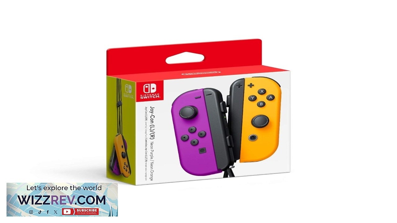 Nintendo Neon Purple Neon Orange Joy Con (L R) Switch